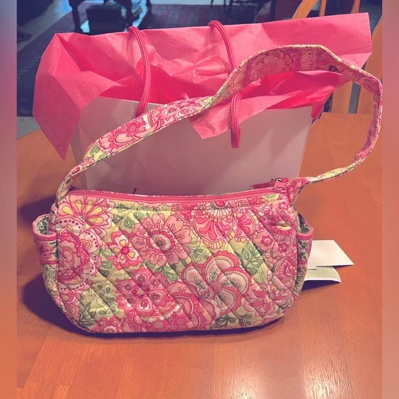 Vera Bradley Pink Bag and Mini Wallet Set.  All new with original gift bag. - Picture 5 of 12